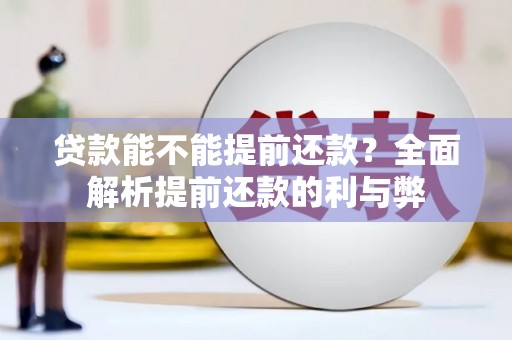 沐川贷款能不能提前还款？全面解析提前还款的利与弊