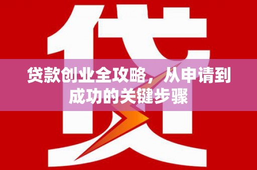 沐川贷款创业全攻略，从申请到成功的关键步骤
