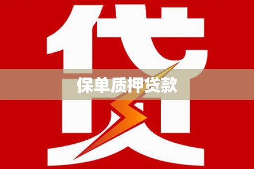 沐川保单质押贷款