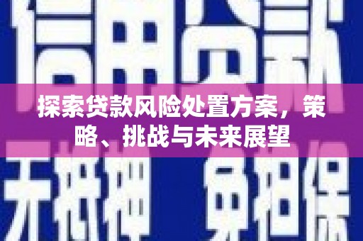 沐川探索贷款风险处置方案，策略、挑战与未来展望