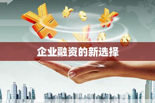 沐川企业融资的新选择