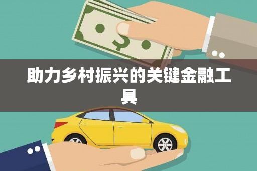 沐川助力乡村振兴的关键金融工具