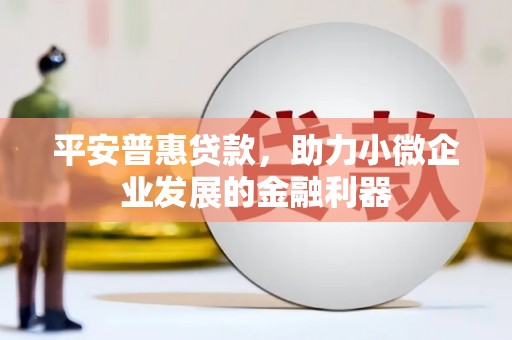 沐川平安普惠贷款，助力小微企业发展的金融利器
