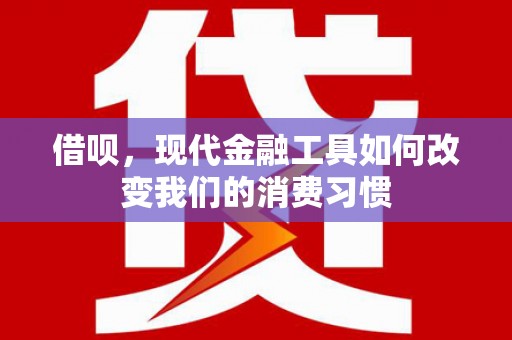 沐川借呗，现代金融工具如何改变我们的消费习惯
