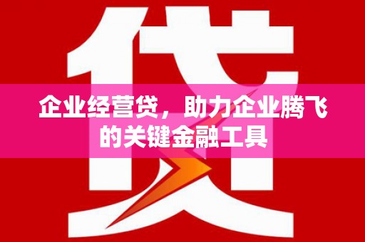 沐川企业经营贷，助力企业腾飞的关键金融工具