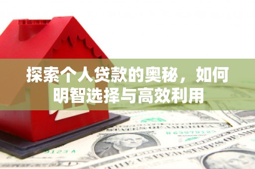 沐川探索个人贷款的奥秘，如何明智选择与高效利用