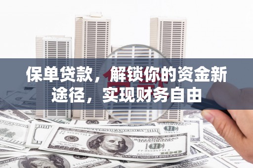 沐川保单贷款，解锁你的资金新途径，实现财务自由