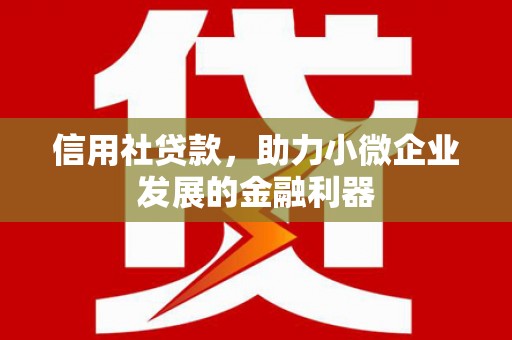 沐川信用社贷款，助力小微企业发展的金融利器
